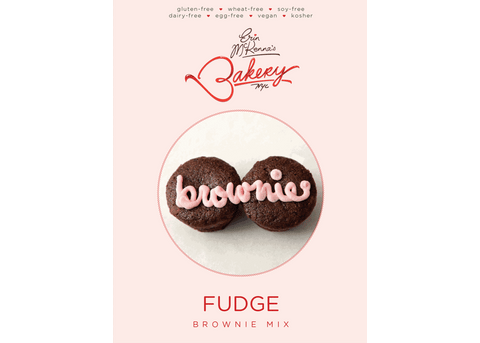 An animated fig of he choclate chip, vanilla, and fudge brownie mixes on a pale pink background.