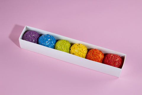 Vanilla Rainbow Cake Ball Flight